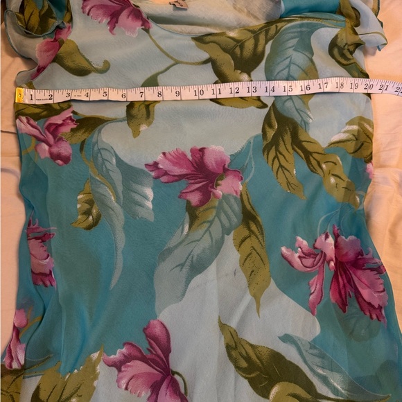 Floral Maxi Dress in Blue and Green - Picture 6 of 7